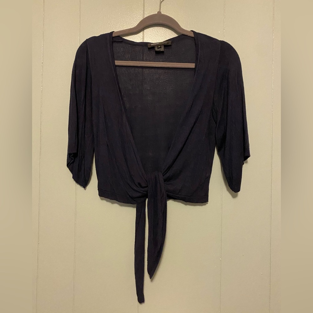 Front tie cardigan
